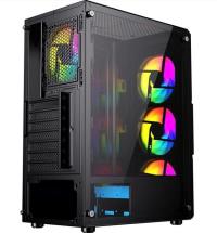 GAMEBOOSTER GB-PW908B 500W USB 3.0, ATX Mesh, Fixed 4xRGB Fan, Siyah Kasa - 3